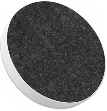 platino24 Schallabsorber COLORE aus Basotec G+ I Akustikpaneele mit Akustikfilz I Wand-Paneele mit 1 Kreis in Anthrazit I Akustikplatten zur Schalldämmung in Büro, Studio & Wohnung