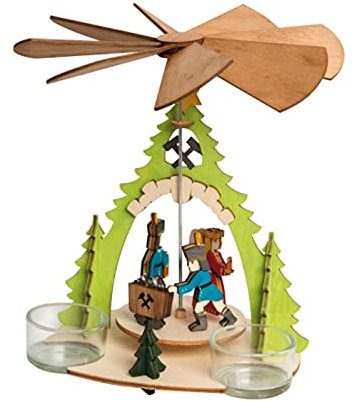 Drechslerei Kuhnert Kit de bricolage pour bougie chauffe-plat pyramide des monts Métallifères