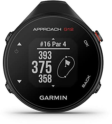 Garmin Approach G12, Clip-on Golf GPS Rangefinder, 42k+ Preloaded Courses, 010-02555-00 (Renewed)
