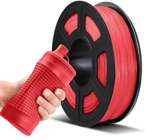 JAYO Filamento flessibile in TPU, 1,75 mm, per stampante 3D, precisione dimensionale +/- 0,03 mm, bobina da 0,5 kg, 1,75 mm, TPU rosso