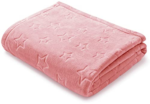 Pepi Kuscheldecke Decke 140x200 - Babydecke Flauschig 100% Poliester - Wickeln Sie Ihr Baby EIN - Eine Decke für Jede Jahreszeit - Babydecke Fleece - Sanft und sicher für die Haut mit Sterne