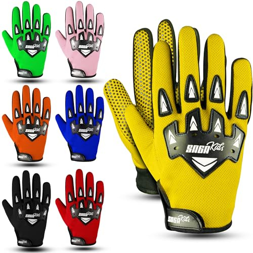 SAGA SPORTS Youth Motocross Gloves – Pro-Grade Protection for Dirt Bike & BMX Riders | High-Performance Gear for Boys & Girls | Built for Future Champions