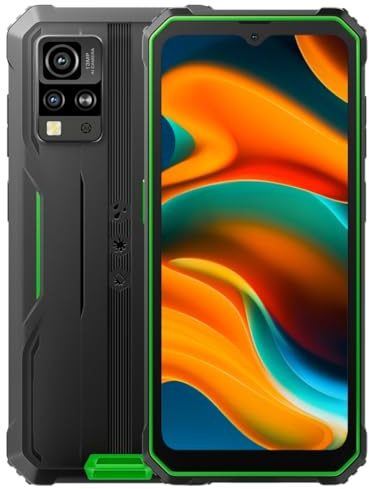Blackview Mobiltelefon obrytbar BV4800, 6GB + 64 GB (förlängning 1TB), 6,56 HD+ 120Hz, 13 MP+5MP, Android 13 smarttelefon Dual SIM IP68 IP69K vattentät upplåst, digitalt fotavtryck, GPS NFC grön