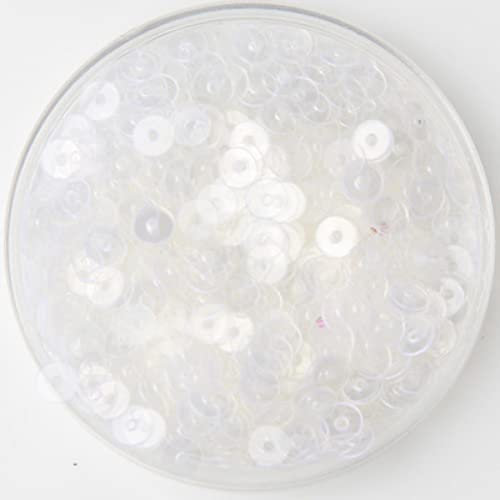 Nähen trimmen, Pailletten, flach, rund, PVC, lose Pailletten, Pailletten, Hochzeit, Basteln, Haushaltskleidung, Einrichtung, Nähen, DIY-Zubehör, 8000 Stück (Color : Transparent, Size : 0.16in 8000 p