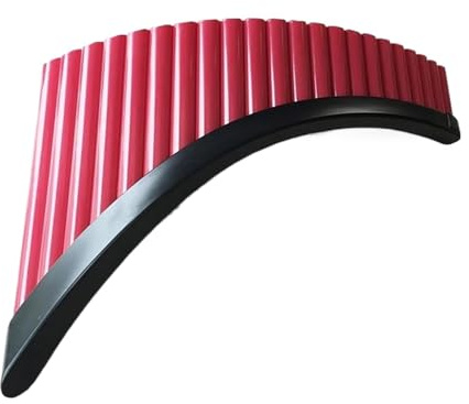 Professionelle Panflöte Panflöte Mit 22 Pfeifen Und G-Taste Kunststoff-Panflöte Musikinstrument Stimmbare Panflöte (Color : Red)