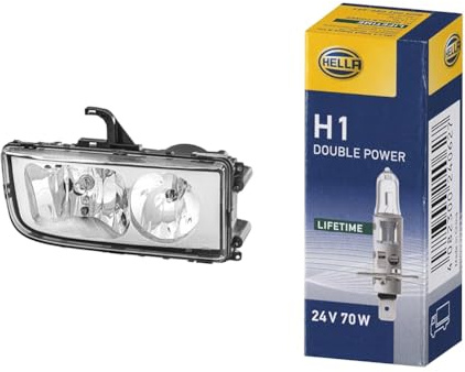 Halogen-Hauptscheinwerfer - für u.a. Mercedes-Benz Axor II - ECE - für Rechtsverkehr - rechts & Halogen-Glühlampe - H1 - Heavy Duty Expert Longer lifetime