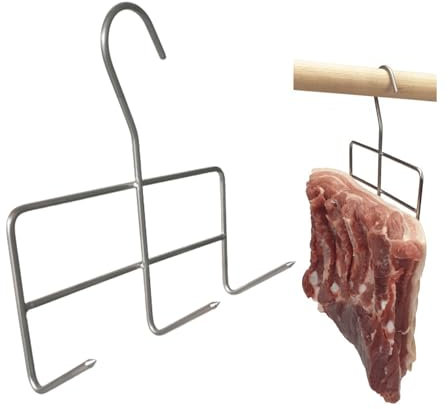 AlcoFermBrew Crochets pour Fumer la Viande et Le Poisson (5 x Crochet INOX pour Fumage de Gros Morceaux de Viande)