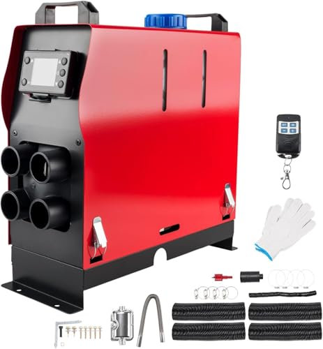 Calentador de aire diésel de 5KW y 12V, calentador diésel todo en uno con interruptor LCD y control remoto, calentamiento rápido, calefacción diésel nocturna portátil, silenciosa para autocaravanas,