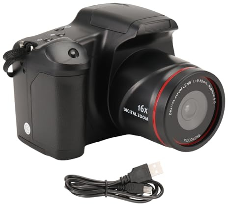 yomoe Fotocamera digitale Vlog Fotografia 16X Zoom Digitale 720P HD SLR Fotocamera Anti-Shake Fotocamere per Live Stream