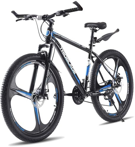LSLIFE 24/26/27.5 Inch Mountain Bikes 21 Speed Mountain Bicycles for Adult | 21-Speed; Disc Brakes; Shock Absorber; 3 Spoke Wheels; For Mens Boys