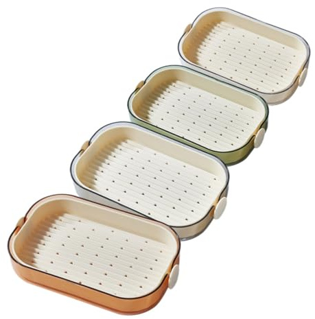 Double Layer Soap Box 4 Pack PP PET Bathroom Storage Tray