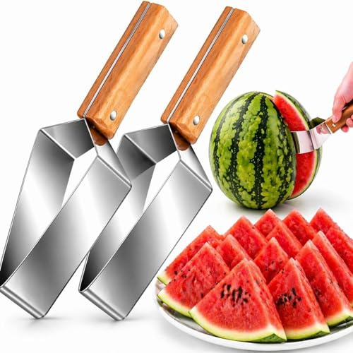 2ST Wassermelonen Obstschneider | Ananasschneider aus Edelstahl | Multifunktionaler Wassermelonen Schneider | 2026 Neu Melonenschneider und Gemüseschneider & Würfelschneider Gadgets für Küche