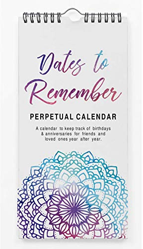 Inkdotpot Mandala rustik evig kalender födelsedag vägg hängande arsdag speciell händelse paminnelse kalender bok journal stationär vägg hängande födelsedag present kort planerare organiserare