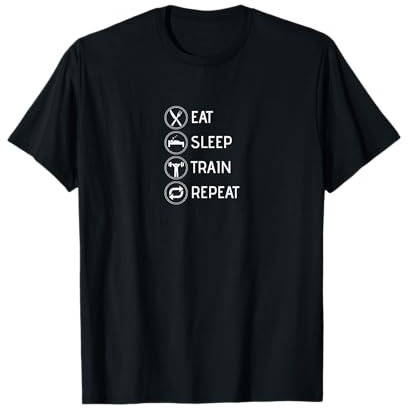 Eat Sleep Train Repeat Fitness Kraftsport Gym T-Shirt