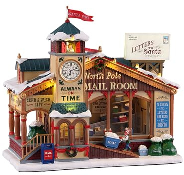 Lemax North Pole Mail Room, with 4.5V Adaptor #15733