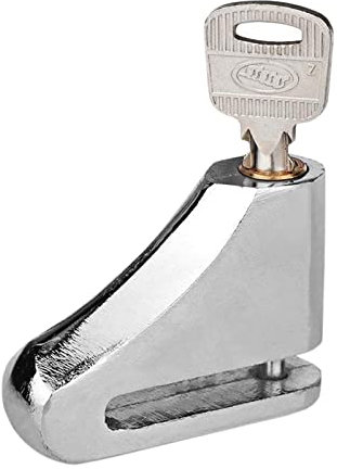 Blocca Scooter Blocca Disco Moto, Blocco Freno a Disco Moto Impermeabile, Lucchetto Antifurto Moto, Allarme Freno a Disco Blocco Antifurto, per Scooter Elettrico, Bici, Moto (Argento)