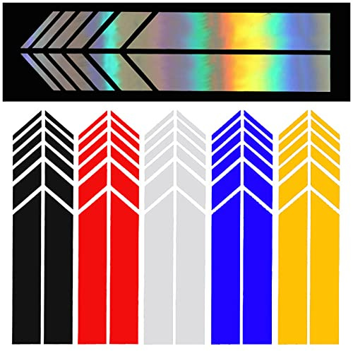 Rückspiegel Auto Aufkleber Spiegelstreifen Folie Streifen 6 Paar 20 ×2cm | WUDQIJI Dekor Reflektierende Streifen Auto Spiegel Tuning Aufkleber Dekoration für Auto Seitenspiegel(6 Farben)