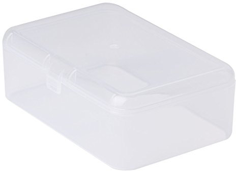 Huaqgu Rectangular Plastic Clear Transparent Storage Box Collection Container Organizer Storage Box Bottle Spray Organizer Basket Rack Tank Container Airtight Glass Dispenser Plastic