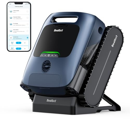 Beatbot AquaSense Pro Robot limpiafondos inalámbrico, para Piscinas enterradas, depura el Agua, Limpia la Superficie del Agua, posicionamiento en Superficie, optimización Inteligente de trayectoria