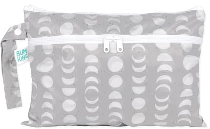 Bumkins Pochette imperméable et humide pour bébé, voyage, maillot de bain, couche en tissu, pièces de pompe, piscine, vêtements de sport, articles de toilette, crochet à poussette, garderie, pochette