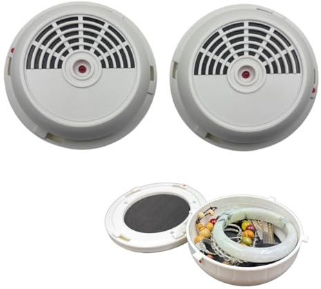 Smoke Alarm Disguised safe, Diversion Safe Box with Hidden Compartment, Hidden Safe Secret Stash Container, Used to Hide and Store Valuables (2 PCS)