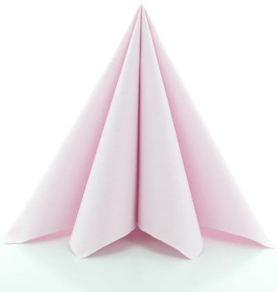 Sovie HORECA Airlaid Serviette in HELLROSA, 40 x 40cm, 1/4 Falz, 50 Stück, hochwertige Einwegservietten in Stoffoptik für Gastronomie Hotel Catering und romantische Tischdekoration