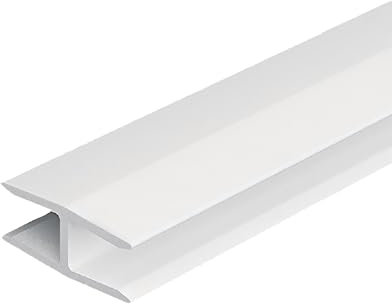 Gedotec Stabilisator für Kleider-Schrank Möbel-Verbinder für Rückwand Schrankverbinder Befestigen | Schienen-Länge 1500 mm | Kunststoff weiß | 1 Stück - Rückwand-Verbindungsprofil für 4-5 mm