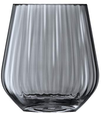 LSA International Zinc Vase, Glas, Grey, Höhe 16 cm