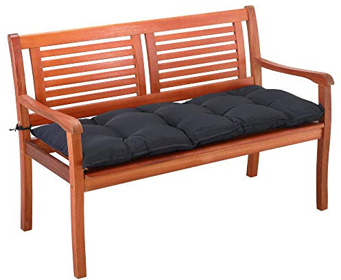 Detex Cojín para Banco de jardín Gris 110x45x8cm Almohadilla para sillón Doble Viscoelástico Hidrófugo
