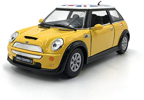 ICELAND Mini Cooper S Modellauto im Maßstab 1:36 mit Gelber Flagge, Auto, Kinder (unisex)