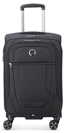 DELSEY PARIS Helium DLX Softside Expandable Luggage with Spinner Wheels, Black, Carry on 20 Inch, Helium DLX Softside Expandable Luggage with Spinner Wheels