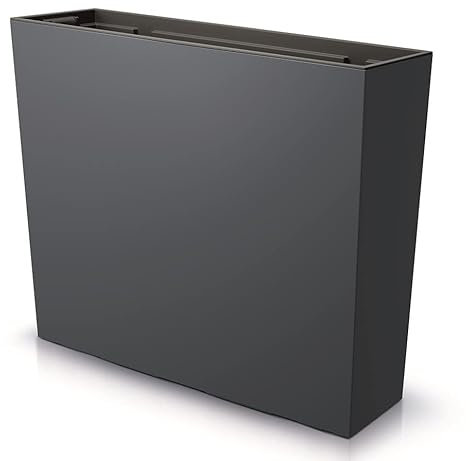 BirnePower Blumenkasten Blumentopf Balkonkasten Pflanzkasten Blumenkübel Matt Pflanzgefäß Tower 77cm x 69cm mit Pflanzeinsatz (Anthrazit Matt)