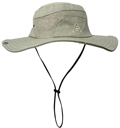 JAOAJ Hommes Chapeau Soleil Bob Pliable -Plage Chapeau De Seau Ajustables-Casquette Safari Anti UV Chapeau de Pêche Outdoor Bucket Chapeau de Voyage