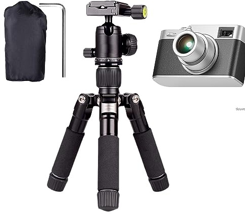 Trípode de Mesa portátil, trípode de Escritorio, trípode pequeño para teléfono móvil, Soporte para teléfono Ajustable con ángulo Estable portátil para fotografía fotográfica, transmisión en,