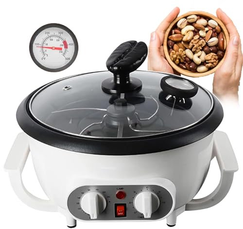 Tostatrice Castagne Domestico/Essiccatrice Cereali In Pentola Antiaderente/Intervallo Temperatura (0-240°C) E Tempo (0-60 Minuti)/Lettura Istantanea Temperatura Tostatura/Con Termometro