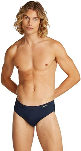 Calvin Klein Herren Badeslip Brief mit Logo-Badge, Blau (Dark Sapphire), L