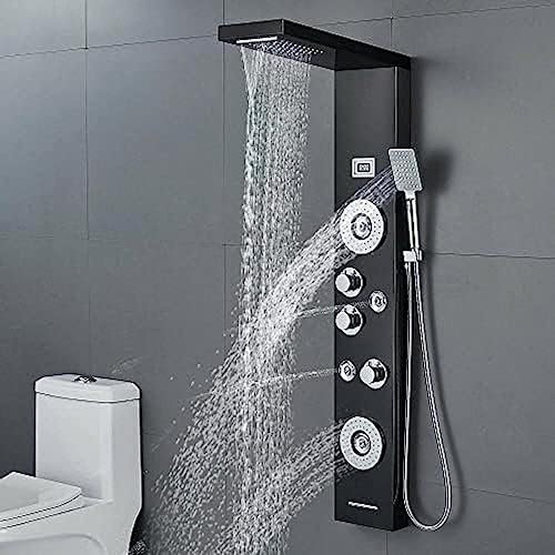 Shower Panel Tower Massage Body Jets System Rain&Waterfall Mixer Hand Shower