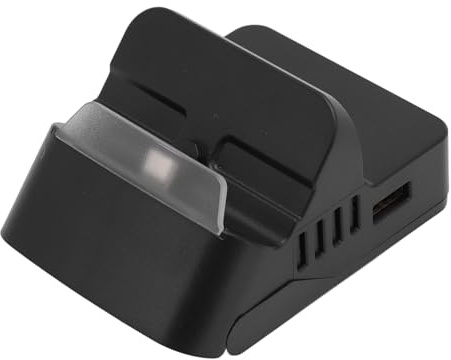 Dock TV per Supporto di Ricarica con Interfaccia Multimediale HD 4K 1080P, Caricatore Dock Portatile per e OLED, Ideale per Giocatori e Viaggiatori, Non per