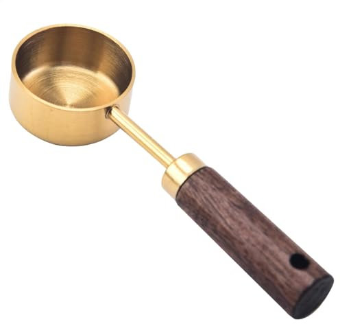 Measuring Spoon - 15ml Vintage Coffee Scoop | Wooden Handle Tablespoon Measuring Spoon | Vintage Tablespoon Scoops | Measuring Scoop | Multifunctional Measure for Coffee Milk Fruit Powder
