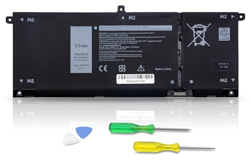 SLDYAPCX 53Wh H5CKD 15V Battery Compatible With Dell Inspiron 5400 5406 7405 7300 7306 7500 7506 2-in-1 Silver 5300 5301 5401 5402 5408 5409 5501 5502 5508 5509 Series Latitude 3410 3510