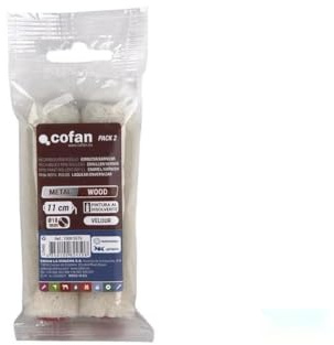 rodillo - pack de 2 recambios mini para esmaltar o barnizar, tamaño de 11 cm, ideal para trabajos de pintura en superficies pequeñas.