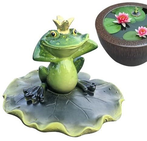 Pond Decorations Outdoor - Pool Decoration Outdoor Frog Statue - Realistic Animal Figurine Weatherproof Resin for Garden Backyard Park Basin Water Landscape Housewarming