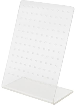 NoxWisp 1 Pcs 72 Holes Acrylic Earring Stand Display, Transparent Jewelry Storage Ear Studs Holder Earring Organizer for Earrings Display/Jewelry Stores/Home/Personal Use