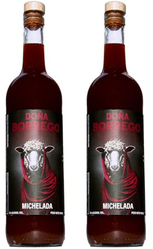 Michelada Doña Borrego 750ml | Mix Michelada Artesanal Listo para Servir | Bebida Mexicana | Pack 2 botellas.