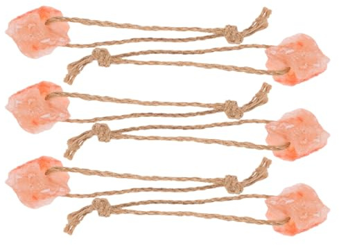 JEWEDECO 6 Piezas Bloque de Sal para Lamer Animales, Ladrillo de Sal Natural Mineral, Suplementación Mineral, para Caballos, Ganado Vacuno, Ciervos y Cabras, , Granjas y Centros de