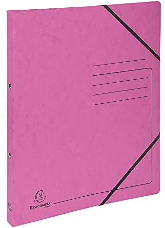 Exacompta Ringbuch Glanzkarton bedruckt A4 2 Ringe rosa