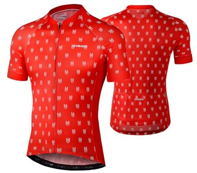 INBIKE Cykeltröja herr, andas, kort ärm, snabbtorkande MTB-t-shirt, cykel för cykel Röd 3XL