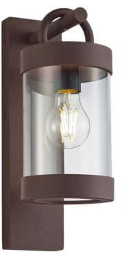 meineWunschleuchte Außenwandleuchte Rostoptik mit E27 LED, Höhe 33cm Außenlampe Landhausstil Wandlaterne für Wand Beleuchtung außen IP44