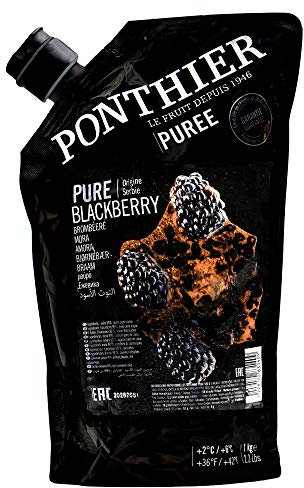 Food-United BROMBEEREN PÜREE Frucht-Püree von Ponthier 1KG Smoothie-Bowl-Sorbet-Quark-Gelée-Müsli-Topping ohne Zusätze höchste Qualität ausgewählter Früchte