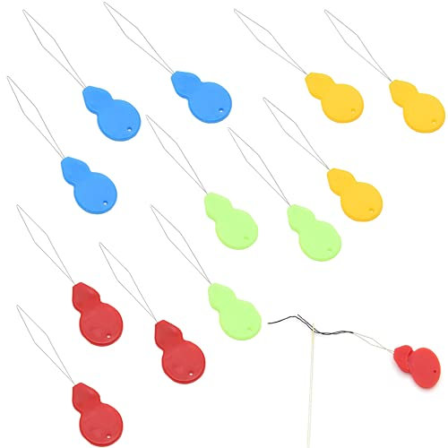 12 Piezas Enhebrador de Aguja, Enhebradores de Agujas de Plástico, Enhebrador Enhebrador de Máquina de Coser, Enhebrador de Agujas para Coser y Manualidades